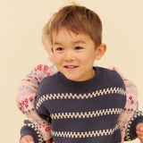 Wheat Main Jacquard Pullover Harlow Pullover 1292 greyblue