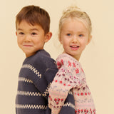 Wheat Main Jacquard Pullover Harlow Pullover 1292 greyblue