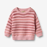 Wheat Main Jacquard Pullover Harlow Pullover 9784 berry cream stripe