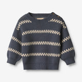 Wheat Main Jacquard Pullover Harlow Pullover 1292 greyblue
