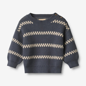 Wheat Main Jacquard Pullover Harlow Pullover 1292 greyblue