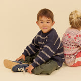 Wheat Main Jacquard Pullover Mikmak Pullover 2317 dim rose
