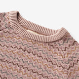 Wheat Main Jacquard Pullover Nanna Knitted Tops 1135 dry rose