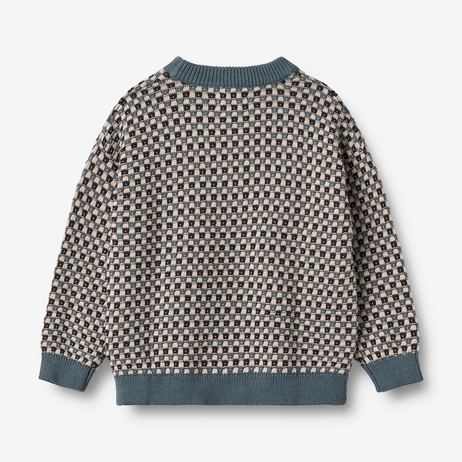 トップス TUCKED JACQUARD BORDER PULLOVER Jacquard Pullover Flores - stormy weather – Wheat.eu