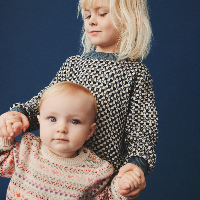 Jacquard Pullover Flores - stormy weather – Wheat.eu