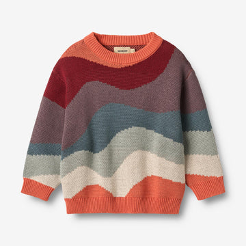 Wheat Main Jacquard Pullover Knud Knitted Tops 9042 multi