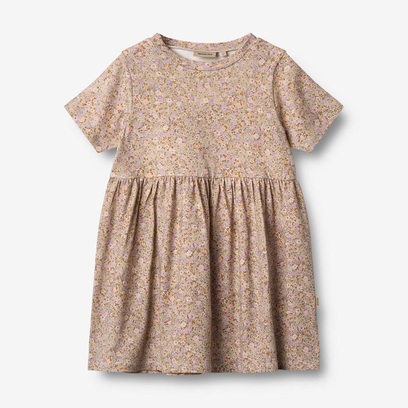 Wheat Main Jersey Dress Anna Dress 9409 lilac flower meadow