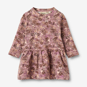 Wheat Main Jersey Dress L/S Bessie | Baby Dresses 1347 lavender flowers