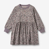 Wheat Main Jersey Dress L/S Dorthea Dress 9565 purple stone flowers