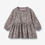 Wheat Main Jersey Dress L/S Dorthea Dress 9565 purple stone flowers
