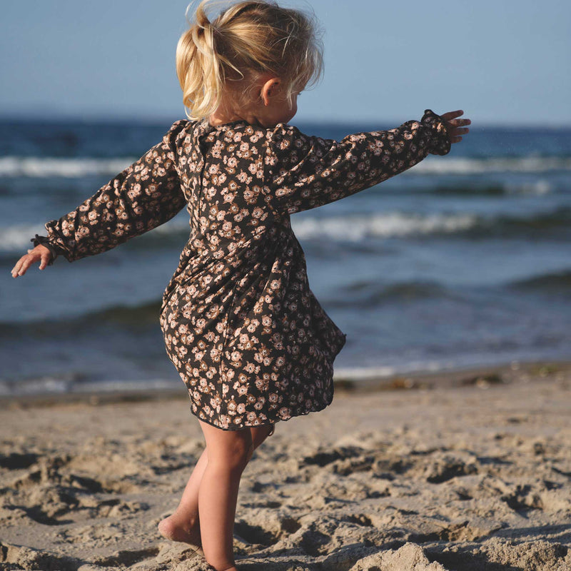 Wheat Main Jersey Dress L/S Eliane Dresses 1183 raven anemones