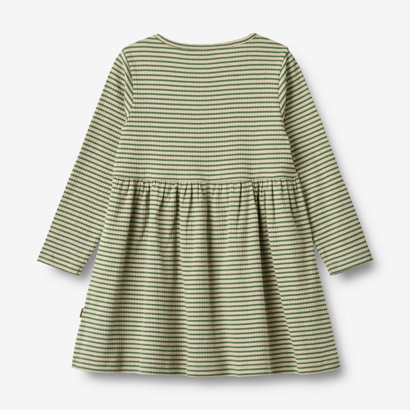 Wheat Main Jersey Dress L/S Sessa Dresses 1142 elm green stripe
