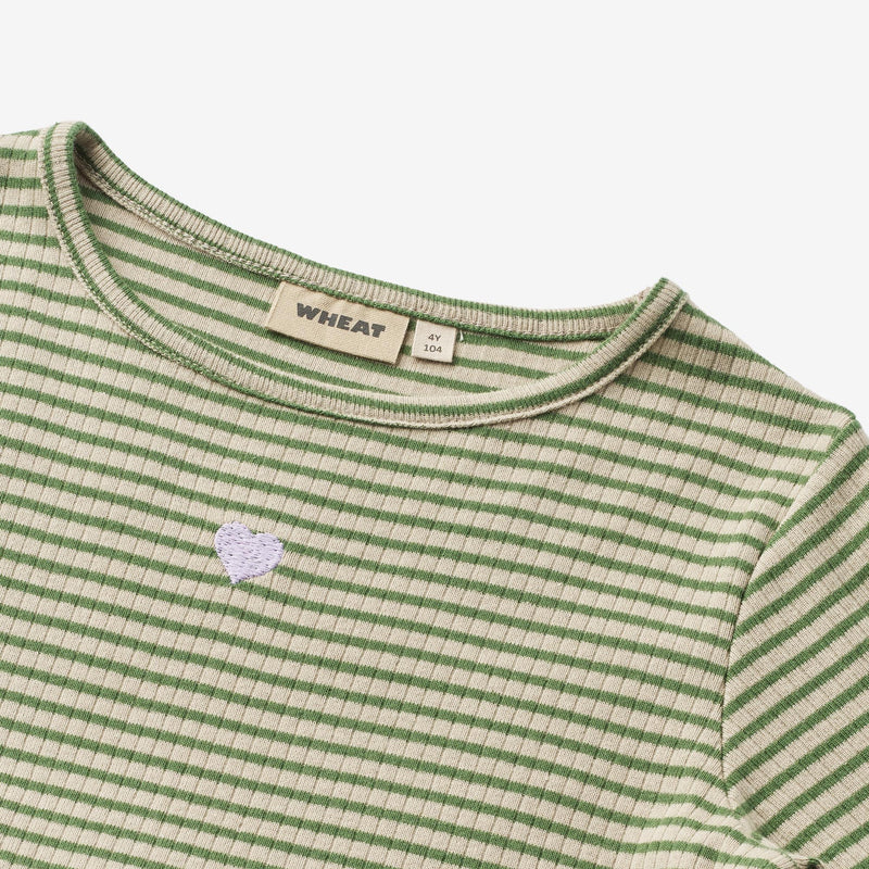 Wheat Main Jersey Dress L/S Sessa Dresses 1142 elm green stripe