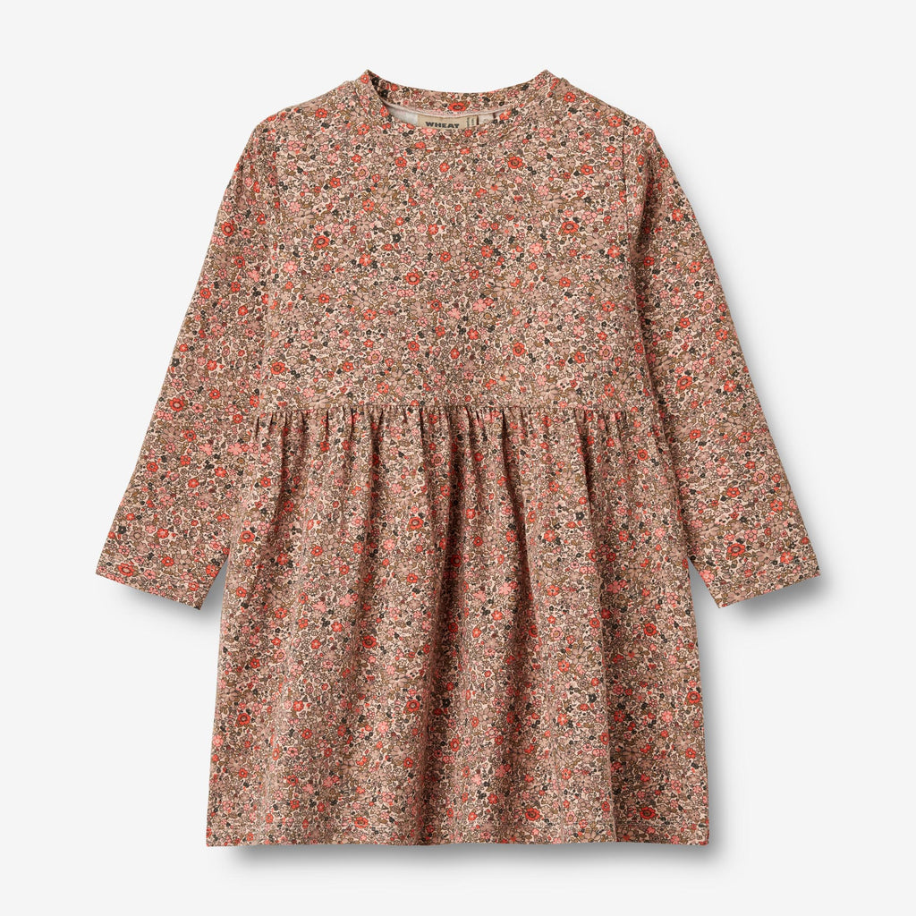Jersey Dress L S Sessa rose flower meadow Wheat.eu