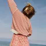 Wheat Main Jersey Dress Maribel Dress 9422 coral flowers