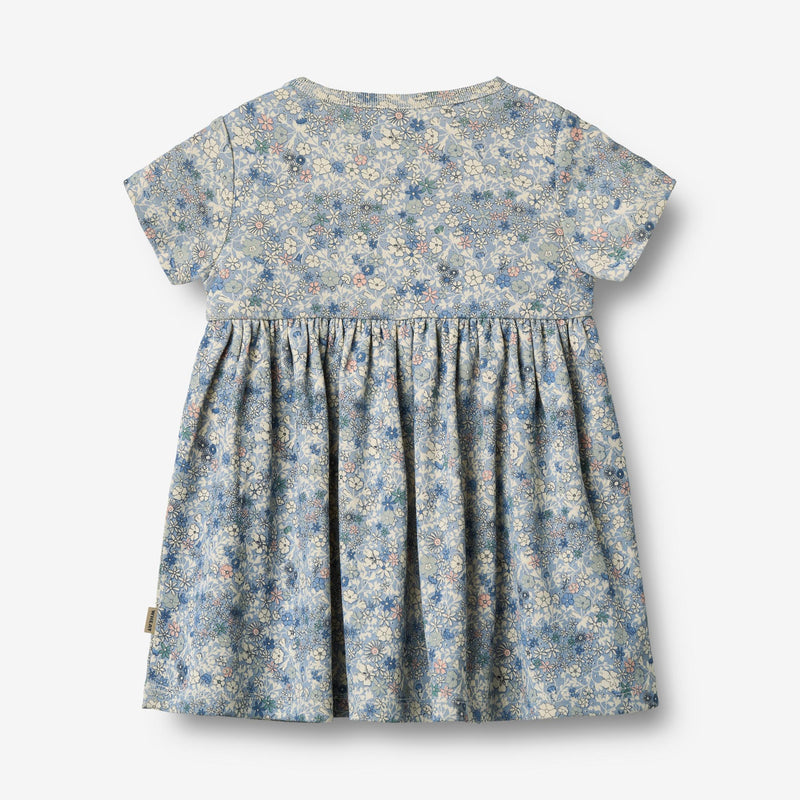 Wheat Main Jersey Dress S/S Nova Dress 9418 blue summer flowers