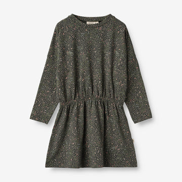 Wheat Main Jersey Dress Selena Dresses 0028 black coal small flowers