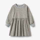 Wheat Main Jersey dress L/S Dorthea Dress 9765 slightly blue flowers