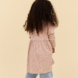 Wheat Main Jersey dress L/S Emmy Dress 9764 grey cloud flowers