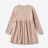Wheat Main Jersey dress L/S Emmy Dress 9764 grey cloud flowers