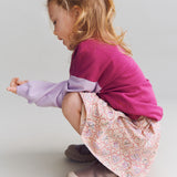Wheat Main Jersey dress S/S Anna Dress 9876 magenta heart flowers