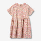 Wheat Main Jersey dress S/S Anna Dress 9876 magenta heart flowers