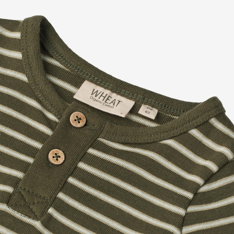 Wheat Main Jumpsuit Finn | Baby Jumpsuits 4076 dark green stripe