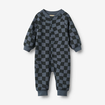 Wheat Main Jumpsuit L/S Lilo Jumpsuit 1311 navy blue check