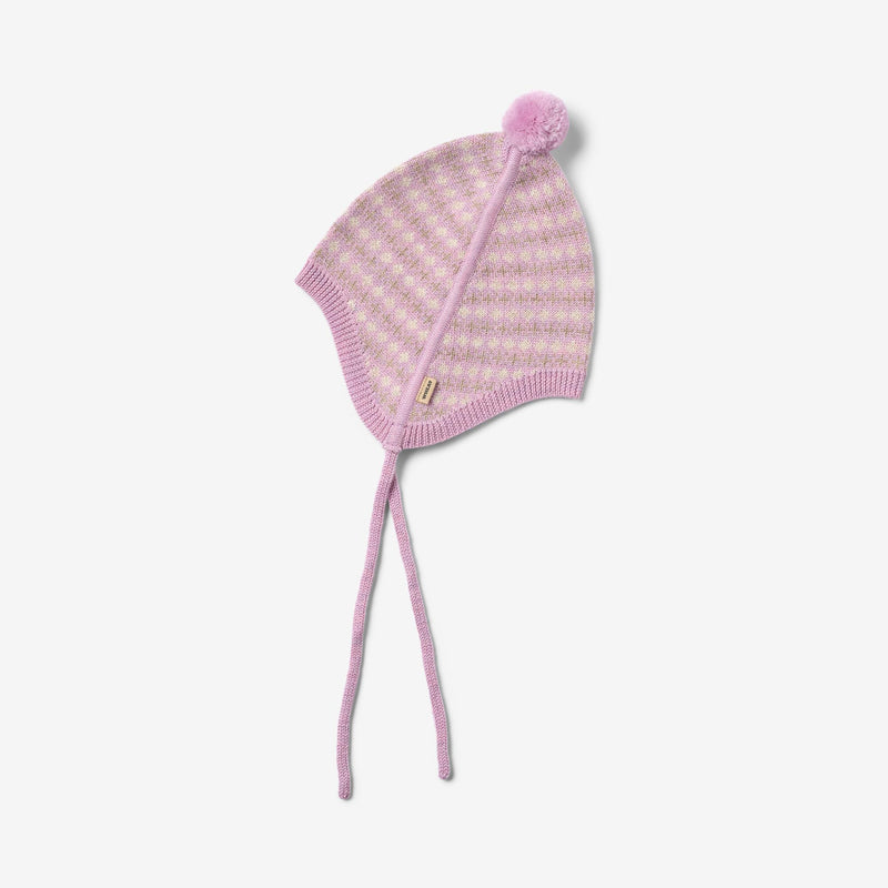 Wheat Outerwear Knit Bonnet Liro Accessory 9559 lavender iris