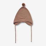 Wheat Outerwear Knit Bonnet Liro | Baby Outerwear acc. 2121 berry dust