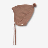 Wheat Outerwear Knit Bonnet Liro | Baby Outerwear acc. 2121 berry dust
