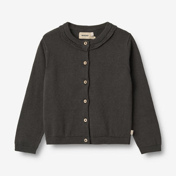 Wheat Main Knit Cardigan Amy Knitted Tops 1180 raven