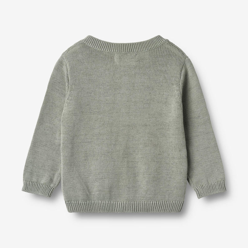 Wheat Main Knit Cardigan Bjørn Cardigan 5050 morning mist