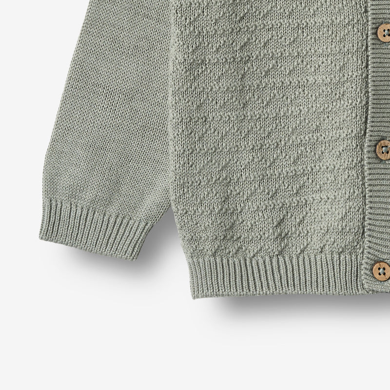 Wheat Main Knit Cardigan Bjørn Cardigan 5050 morning mist