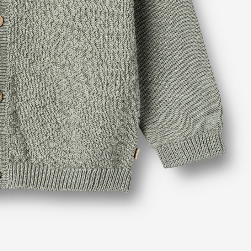 Wheat Main Knit Cardigan Bjørn Cardigan 5050 morning mist