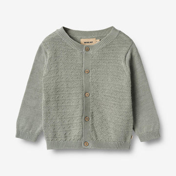 Wheat Main Knit Cardigan Bjørn Cardigan 5050 morning mist