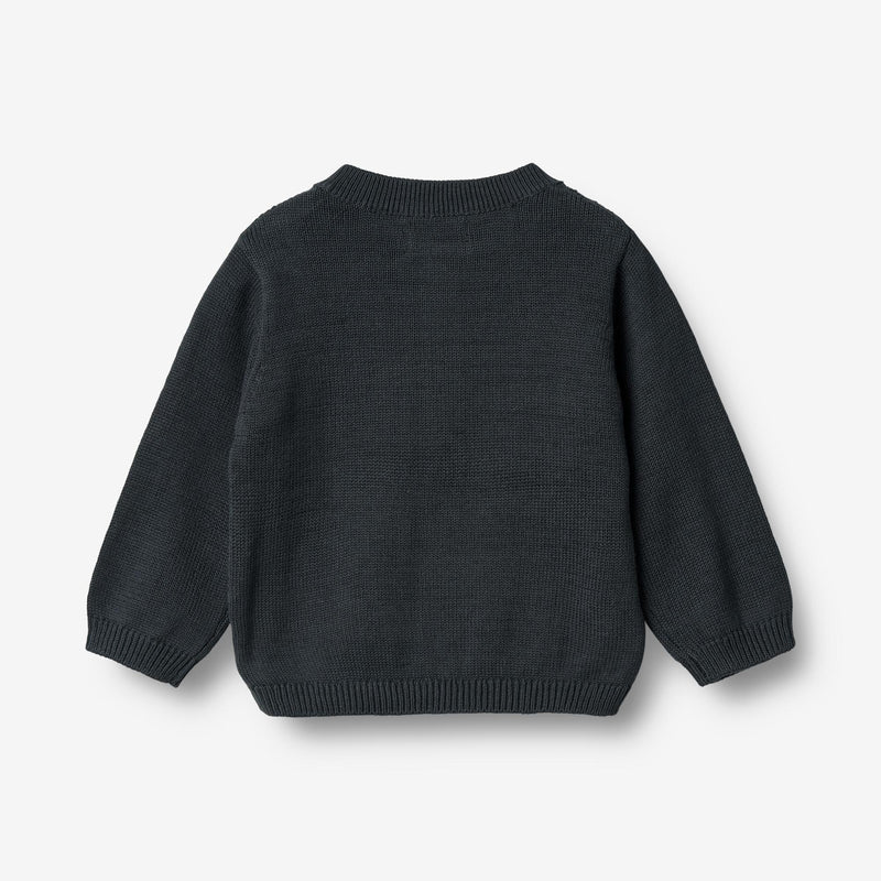 Wheat Main Knit Cardigan Bjørn Knitted Tops 1432 navy