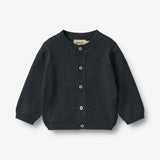 Wheat Main Knit Cardigan Bjørn Knitted Tops 1432 navy