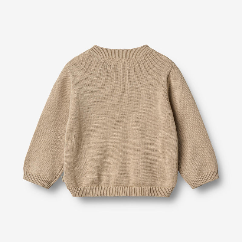 Wheat Main Knit Cardigan Bjørn Knitted Tops 9441 soft sand