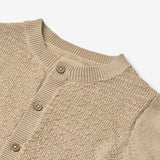 Wheat Main Knit Cardigan Bjørn Knitted Tops 9441 soft sand