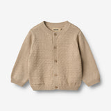 Wheat Main Knit Cardigan Bjørn Knitted Tops 9441 soft sand