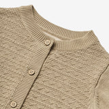 Wheat Main Knit Cardigan Bjørn Knitted Tops 0172 grey sand