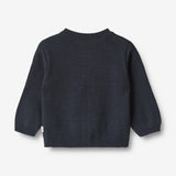 Wheat Main Knit Cardigan Bjørn Knitted Tops 1432 navy