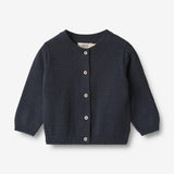 Wheat Main Knit Cardigan Bjørn Knitted Tops 1432 navy