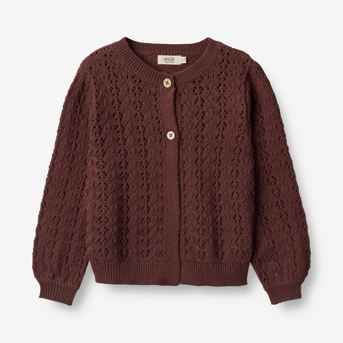 Knit Cardigan Celia aubergine Wheat.eu