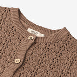 Wheat Main Knit Cardigan Celia Knitted Tops 3004 cocoa brown