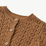 Wheat Main Knit Cardigan Celia | Baby Knitted Tops 5073 caramel