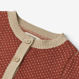 Wheat Main Knit Cardigan Elga | Baby Knitted Tops 2076 red beige