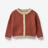 Wheat Main Knit Cardigan Elga | Baby Knitted Tops 2076 red beige