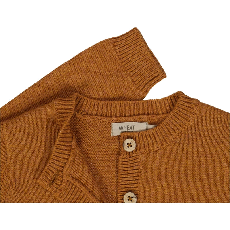 Wheat Main Knit Cardigan Ella Knitted Tops 3025 cinnamon melange
